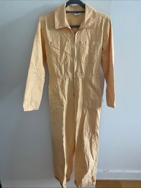 BDG Butter Yellow Zip-Front Utility Jumpsuit